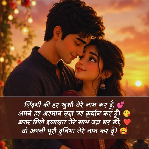 Stylish 💕 😘 Shayari प्यार❤ Hindi 4 Line